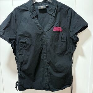 HARLEY DAVIDSON 96255-22VW Size 2XL Women’s Skull Laced Side Shirt Rhinestone